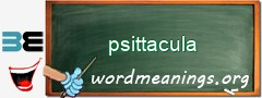 WordMeaning blackboard for psittacula